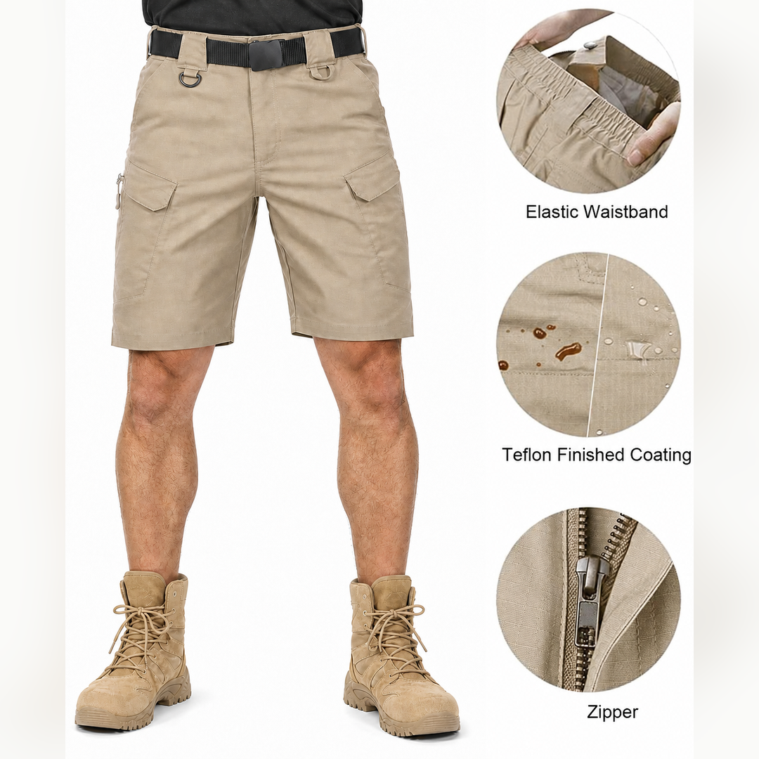 Men’s Tactical Cargo Shorts with Stretch, Storage & Comfort