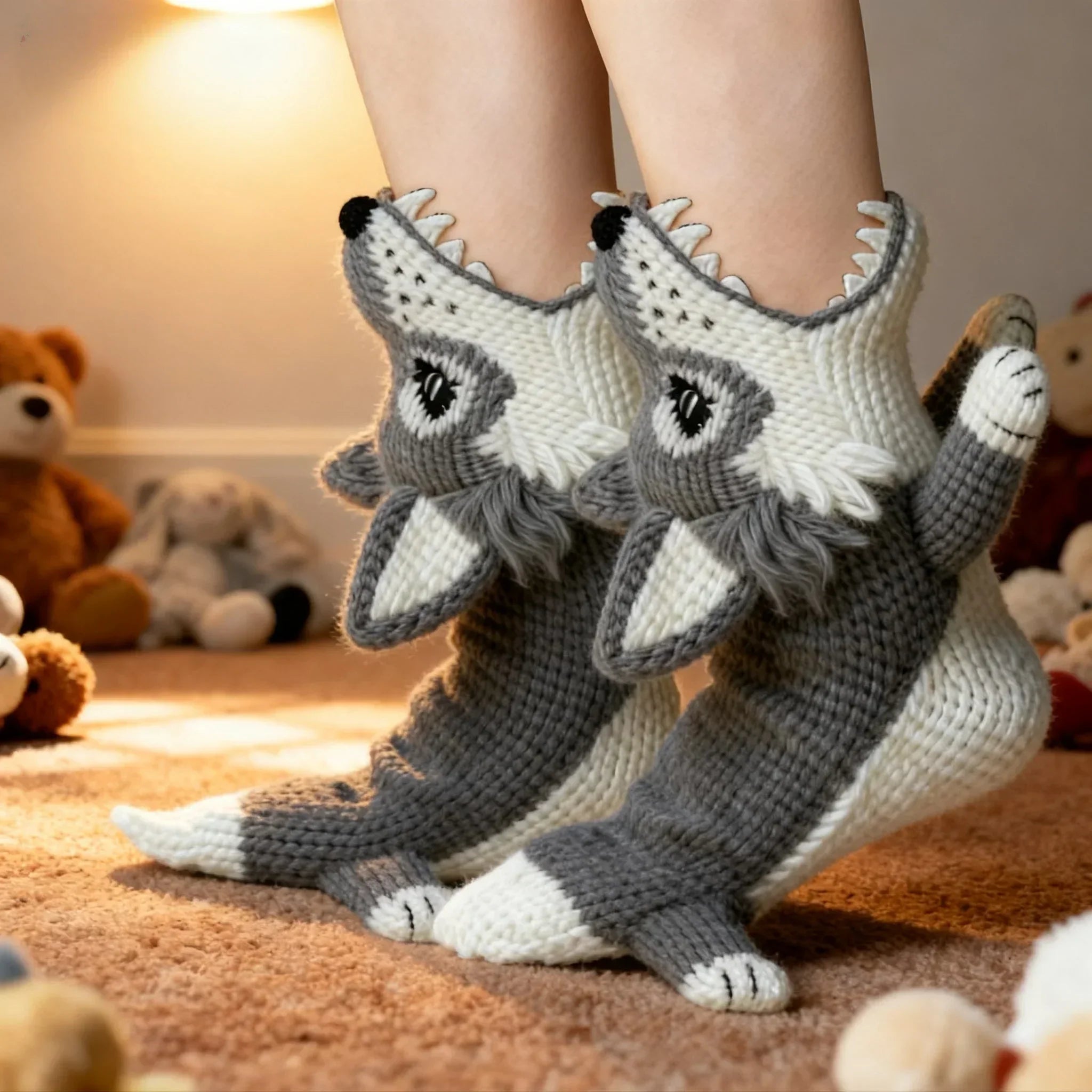 🎁LAST DAY — LIMITED TIME 49% OFF！🐻Animal Knit Socks
