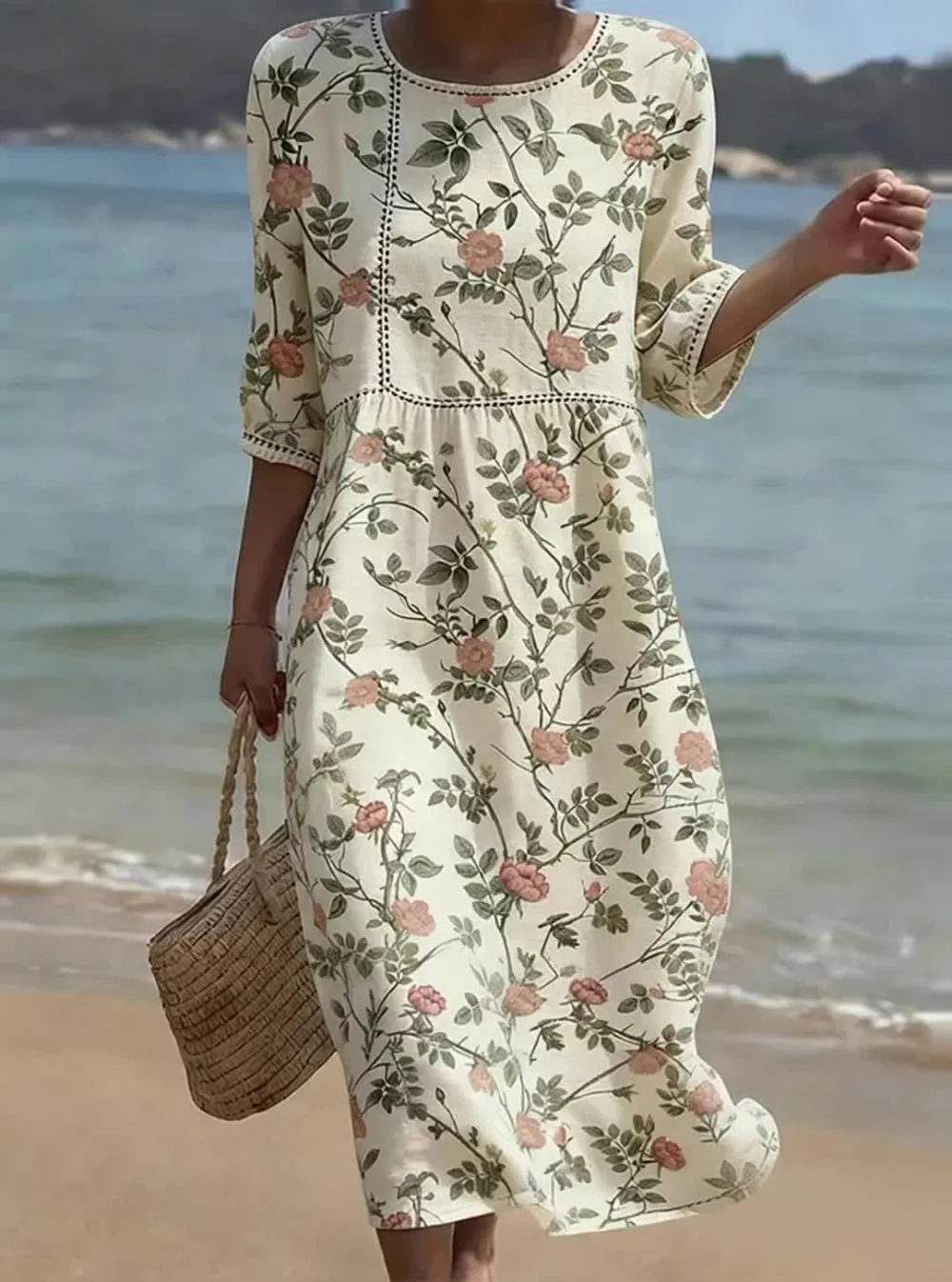 Women's Leisure Vacation Floral Dress