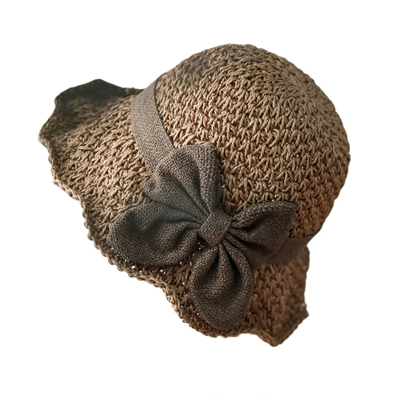 ⏳Time-Limited Special⏰Straw Hat with Retro Bow – Foldable & Breathable for Summer