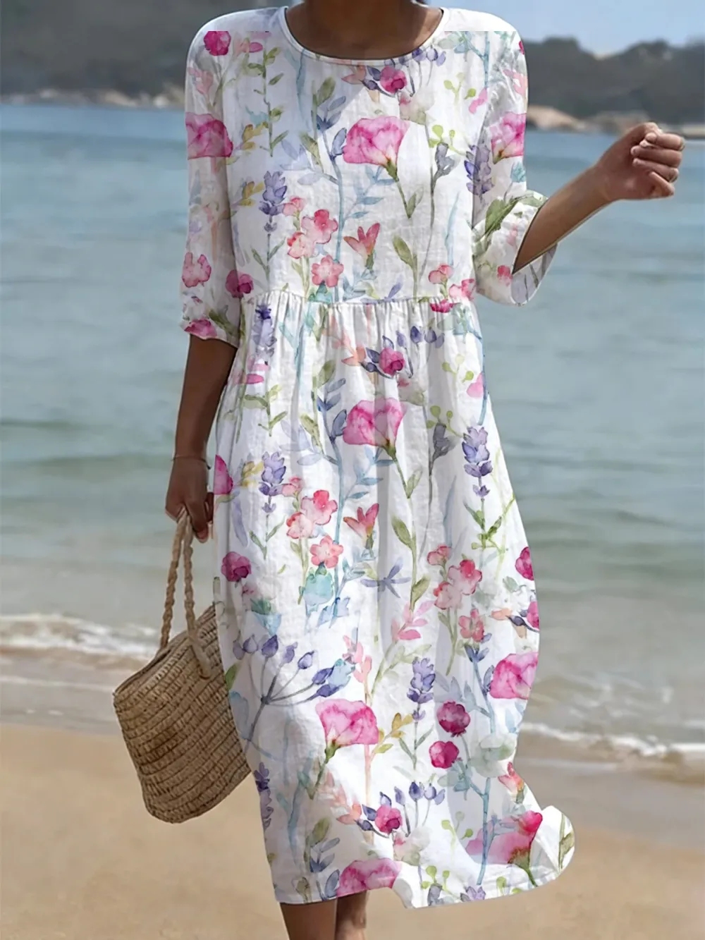 Women's Leisure Vacation Floral Dress