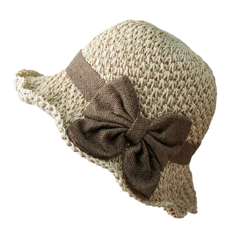 ⏳Time-Limited Special⏰Straw Hat with Retro Bow – Foldable & Breathable for Summer