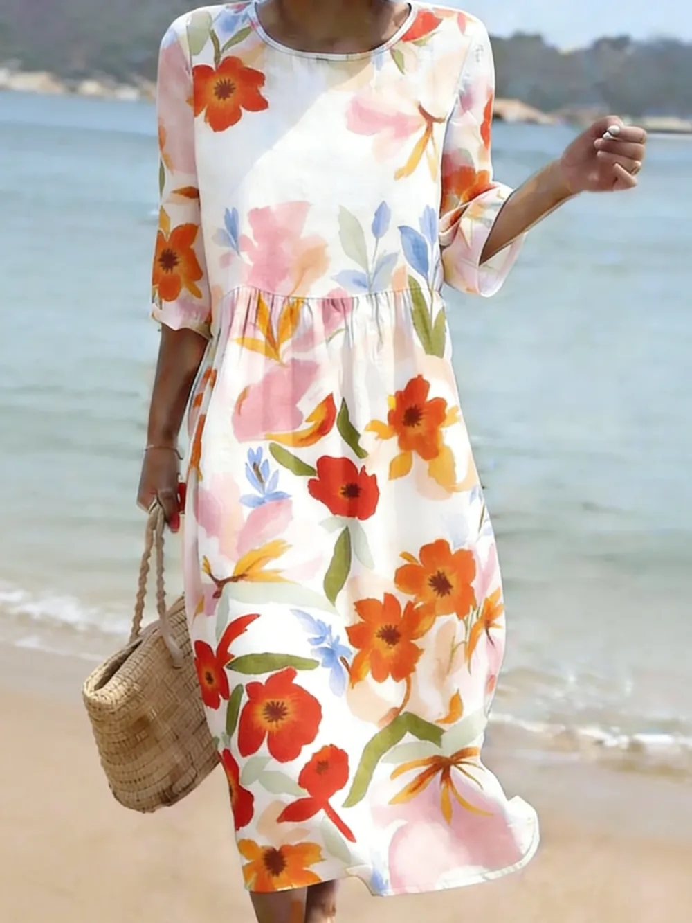 Women's Leisure Vacation Floral Dress
