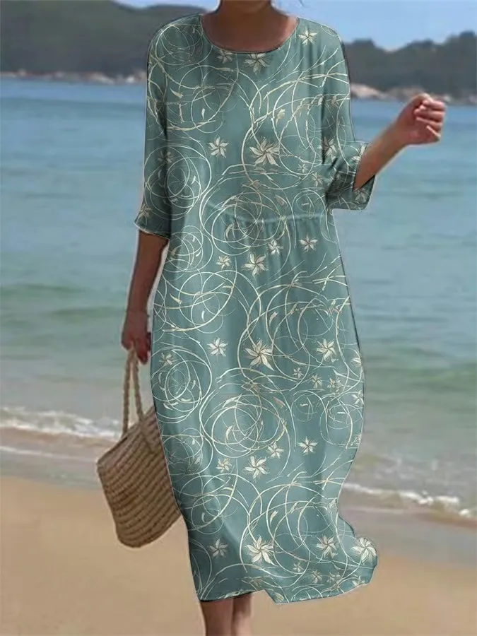 Women's Leisure Vacation Floral Dress