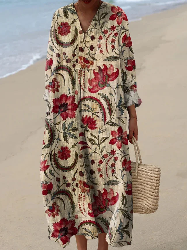 ✨Women's Abstract Pattern Art Print Cotton Dress - Series1