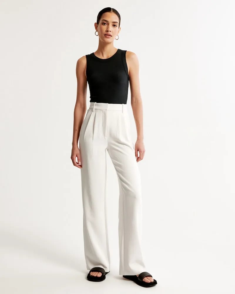 Lightweight Tailored Wide Leg Pants