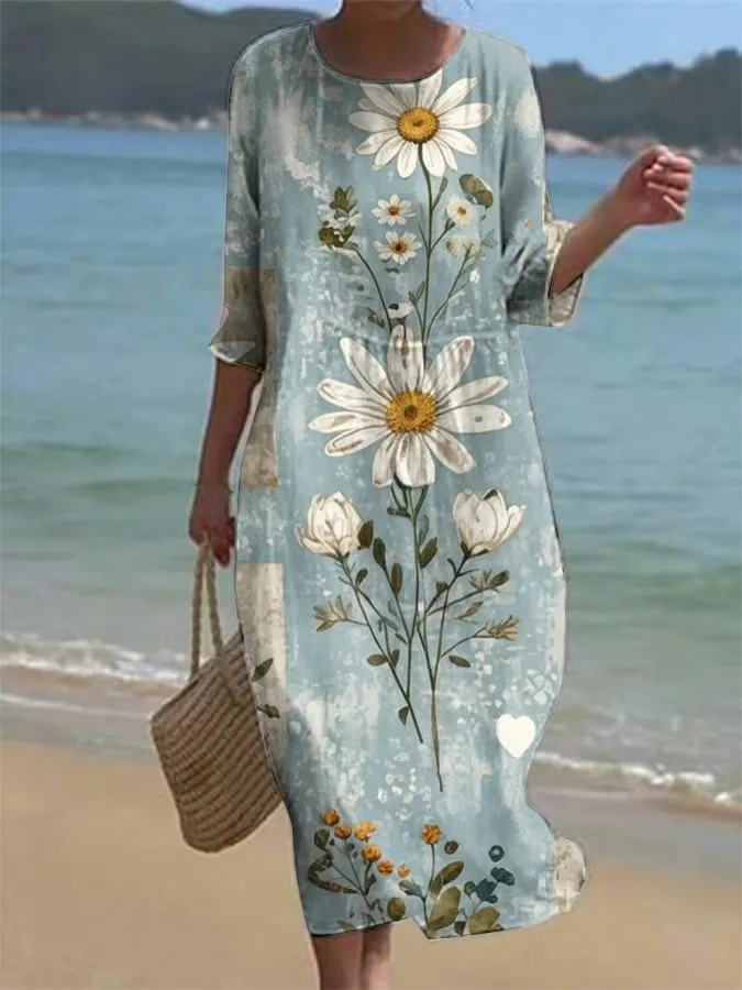 Women's Leisure Vacation Floral Dress