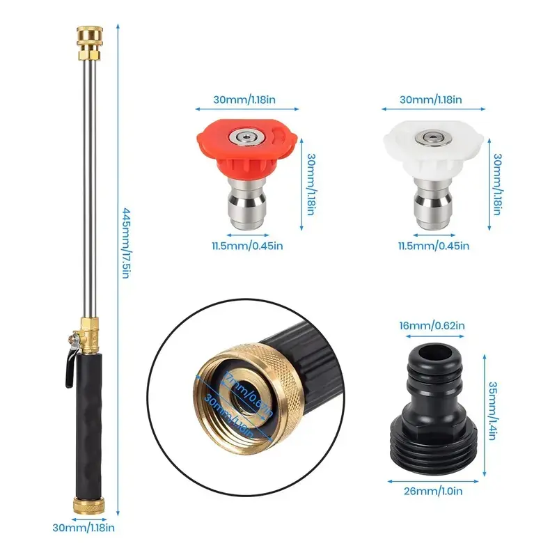 Hydro Jet Power Washer – Turn Your Garden Hose into a High-Pressure Cleaner | 2 Nozzles & Quick Connect