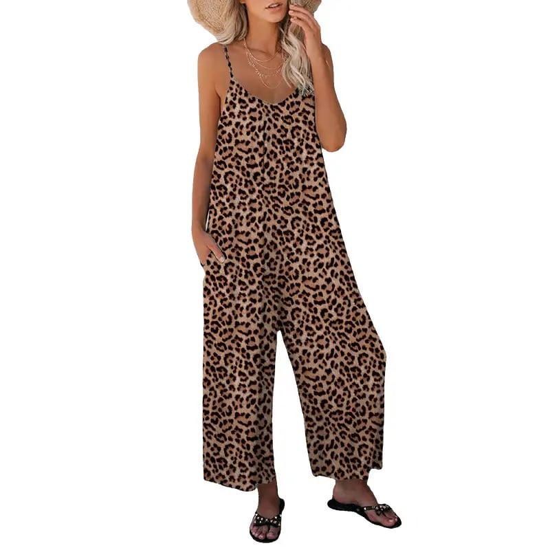 ⏰49% OFF✨Plus Size Women Fashion Wide Leg Suspender Jumpsuit with Pockets Curvy Overalls