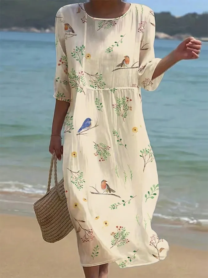 Women's Leisure Vacation Floral Dress