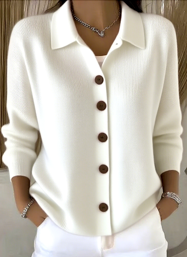 CLEARANCE SALE🔥Women's Cotton Plain Long Sleeve Comfy Casual Cardigan
