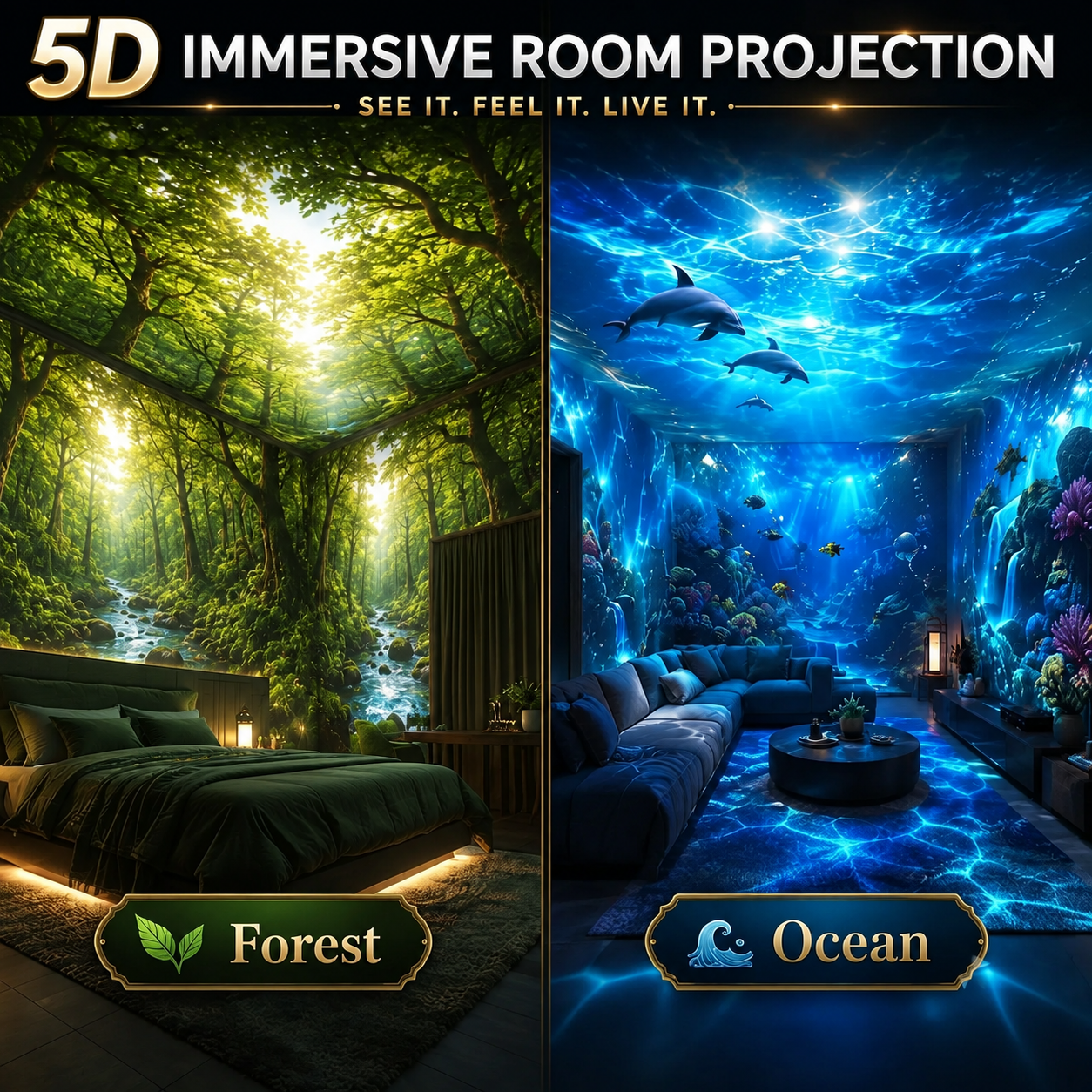 Plug-&-Play HD Christmas Projector – 6 or 10 Festive Scenes
