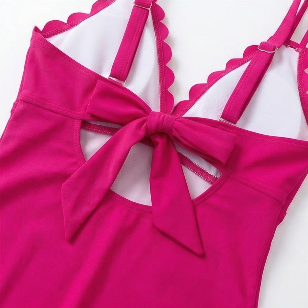 Shorala™ - Swimdress with Scalloped Neckline