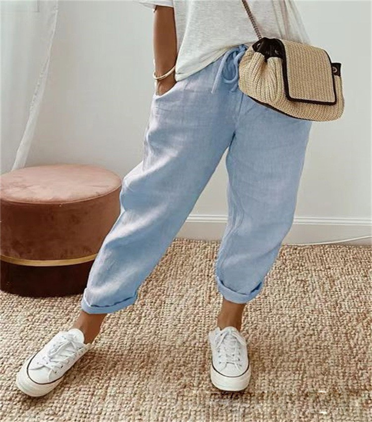 Pure Cotton Solid Color Pants
