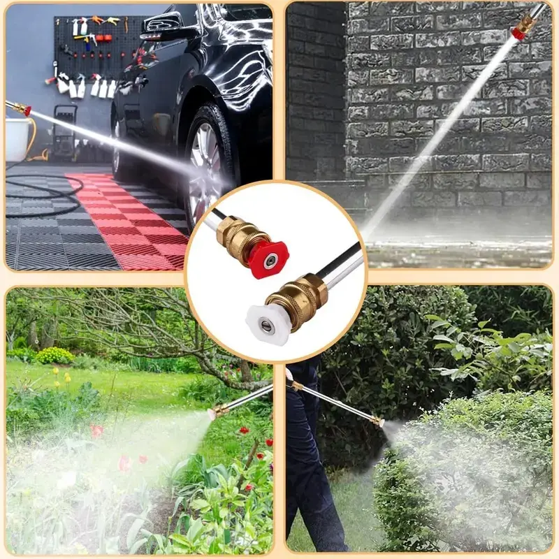 Hydro Jet Power Washer – Turn Your Garden Hose into a High-Pressure Cleaner | 2 Nozzles & Quick Connect