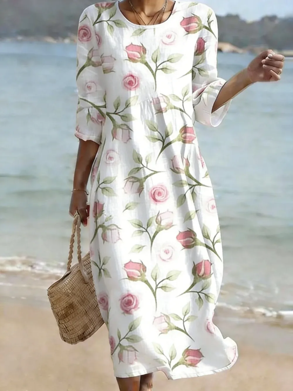 Women's Leisure Vacation Floral Dress