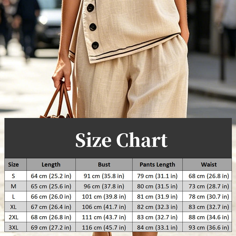 Women's Sleeveless Top & Wide-Leg Shorts Set