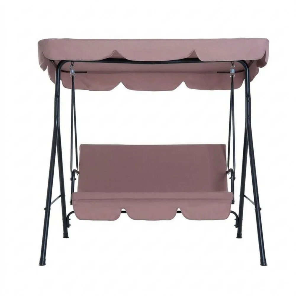 Dreisitzer-Schaukelstuhl aus Aluminium mit Polyesterbezug