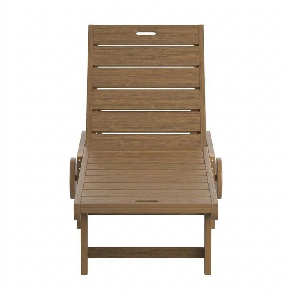 Gartenliege aus Akazienholz mit Rollen Braun