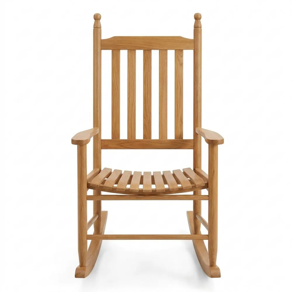 Holz-Schaukelstuhl Eiche Hellbraun