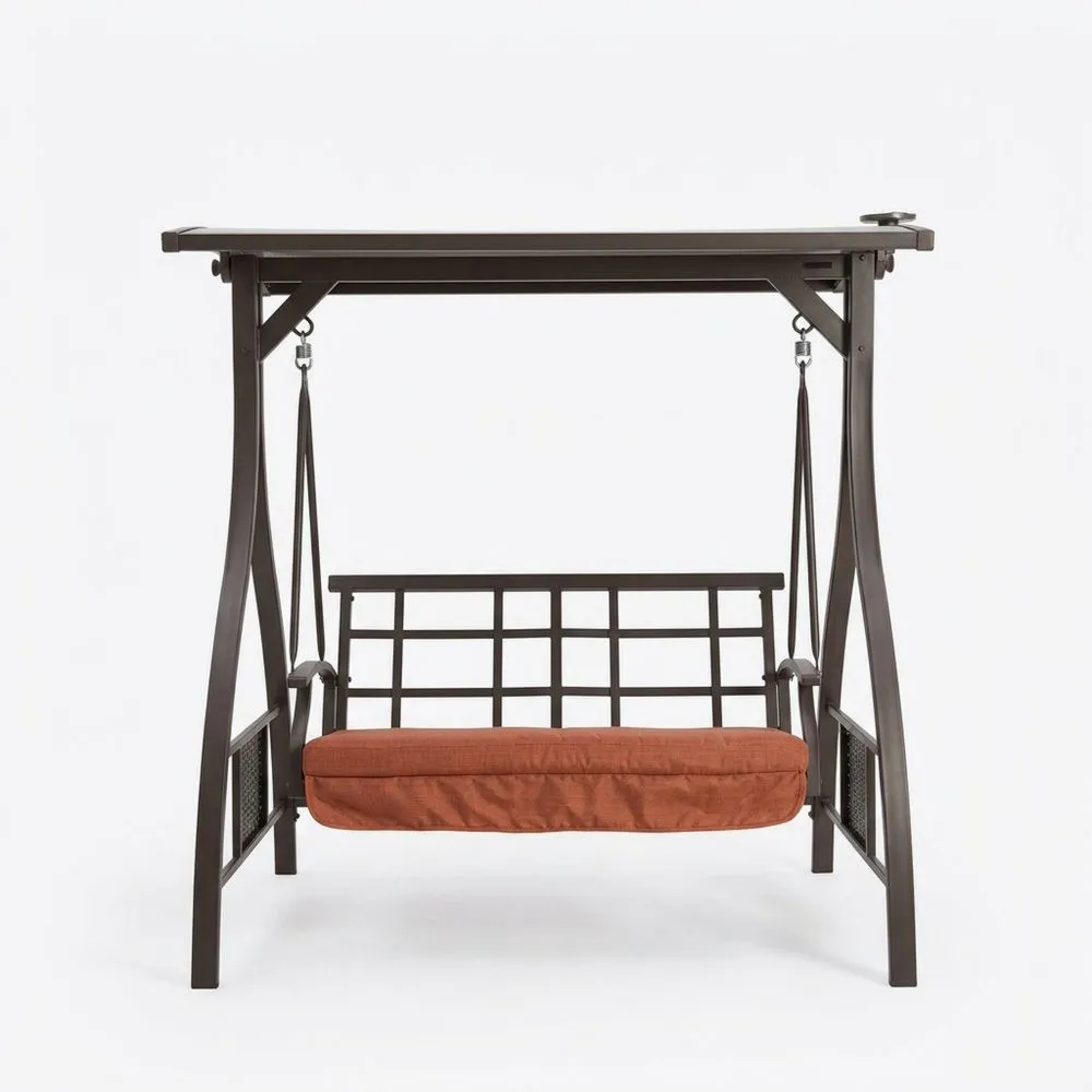 Eisenschaukel mit Polyestermatte und Sonnendach