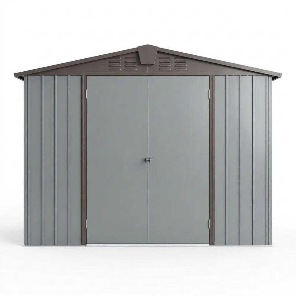 Graues Stahlgiebeldach, Abmessungen 213 x 130 x 173 cm