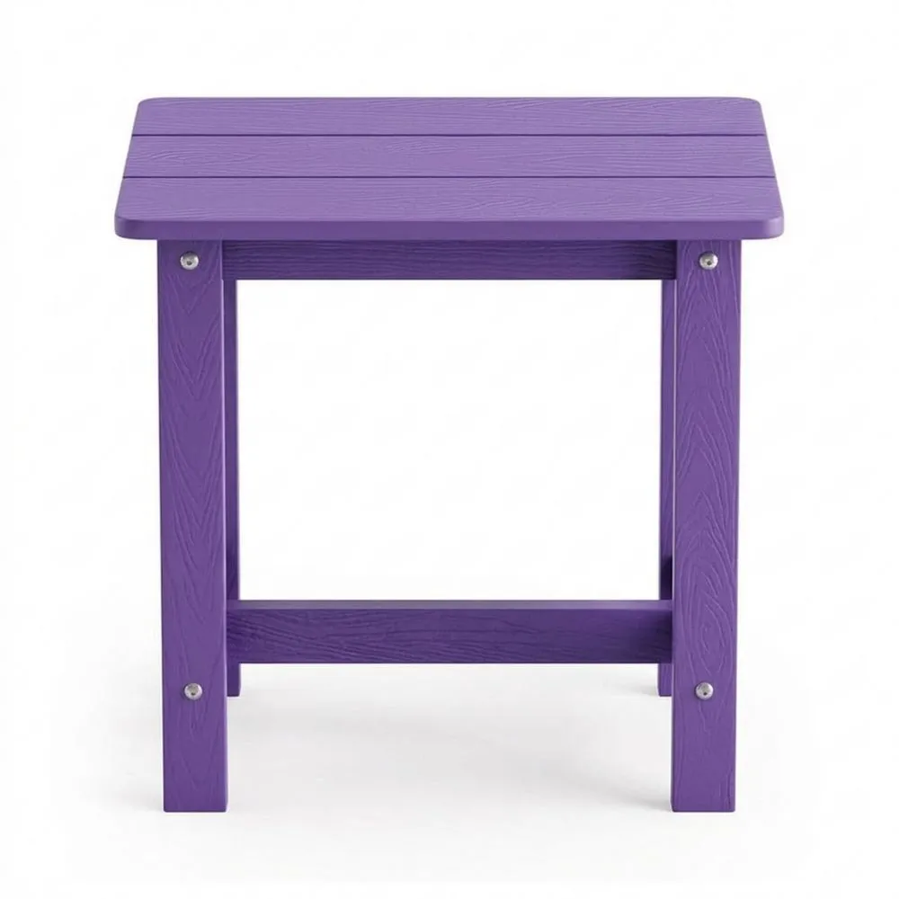 Lila quadratischer Massivholztisch