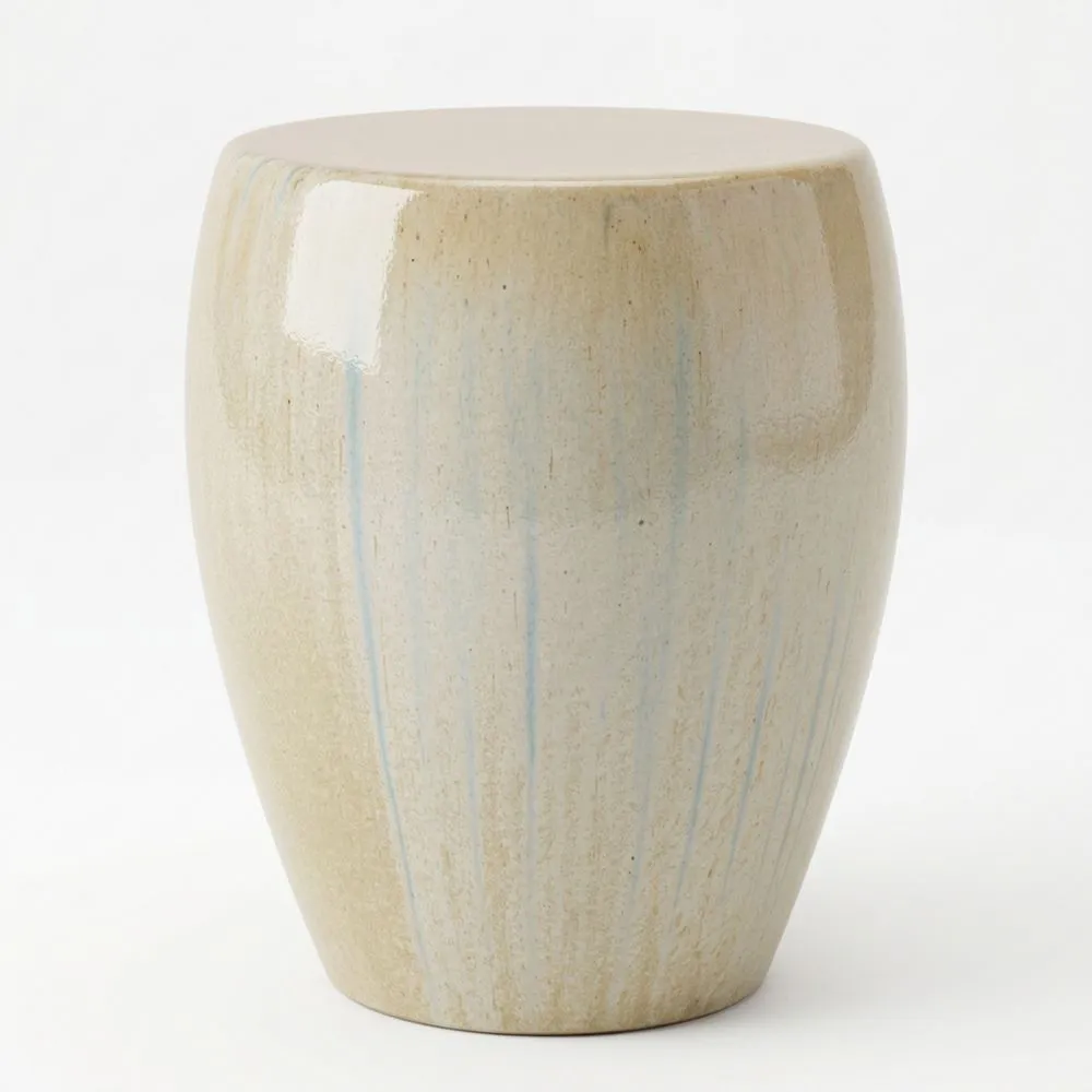 Keramik-Hocker Beige 30x40cm