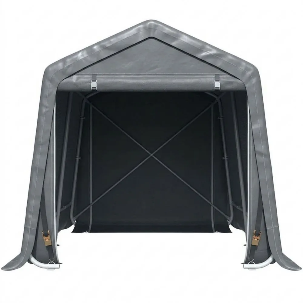 Zelt mit Stahlrahmen Grau 290 cm x 190 cm x 230 cm