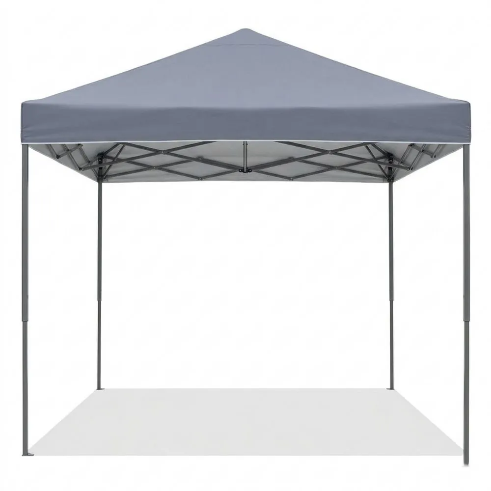 Gartenpavillon 3x3 m Grau Stahlrahmen Polyester