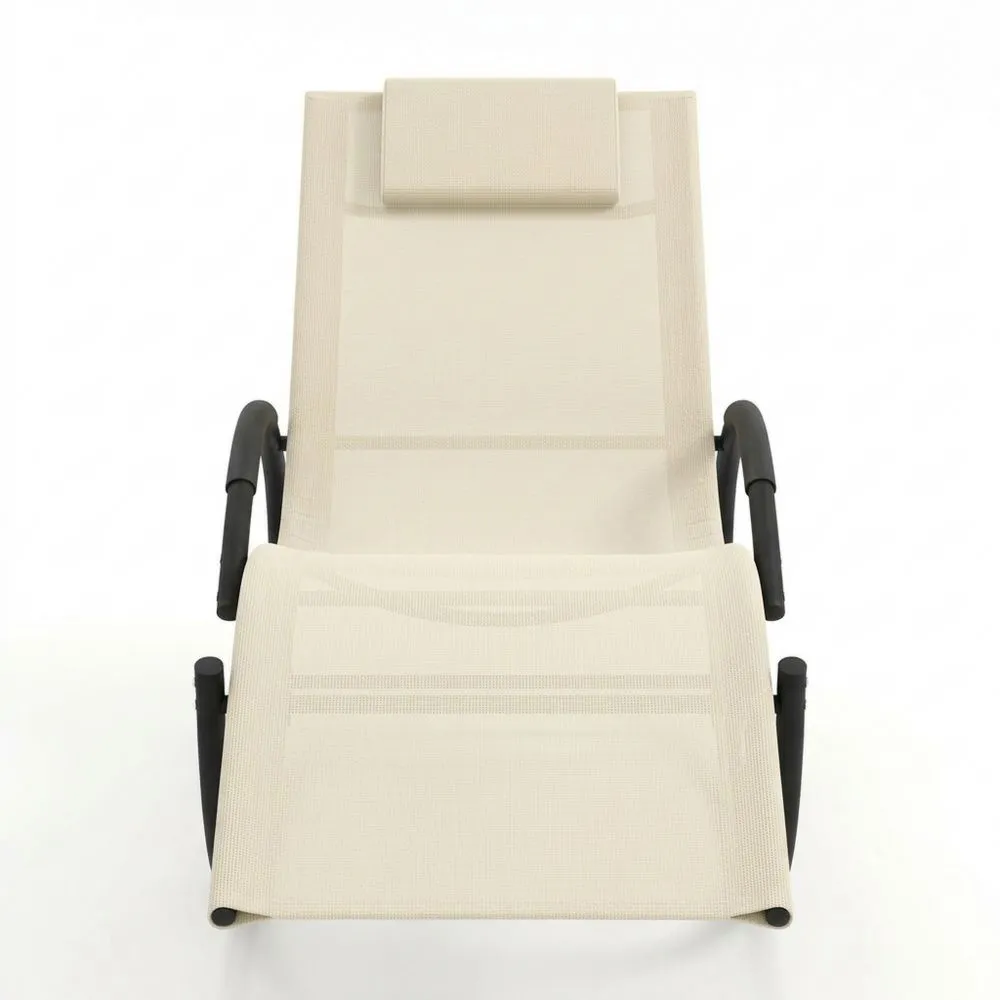 Gartenliege Textilene Beige Stahl