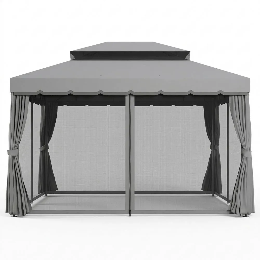 Pavillon Aluminium Grau Polyester