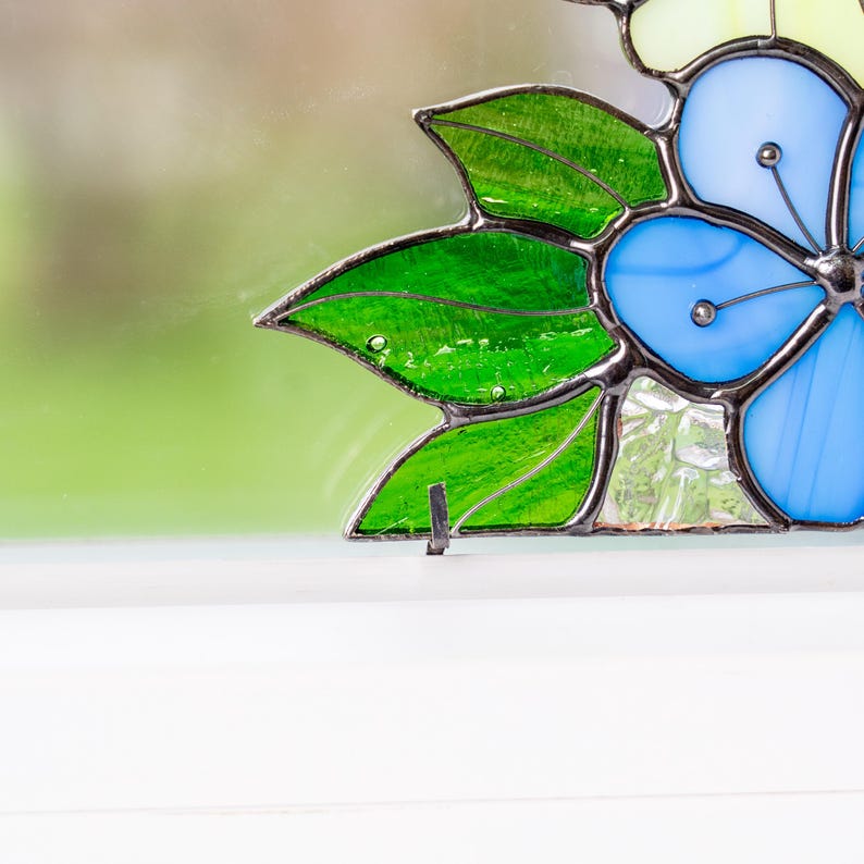 Suporte para livros de vidro colorido estilo vitral mariposa lunar presente mãe