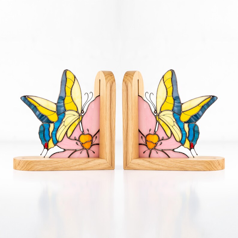Vitral em forma de cauda de andorinha, presente para madrinha, suporte para livros em vitral de borboleta, presente de boas-vindas, presente para quem ama ler pela primeira vez.