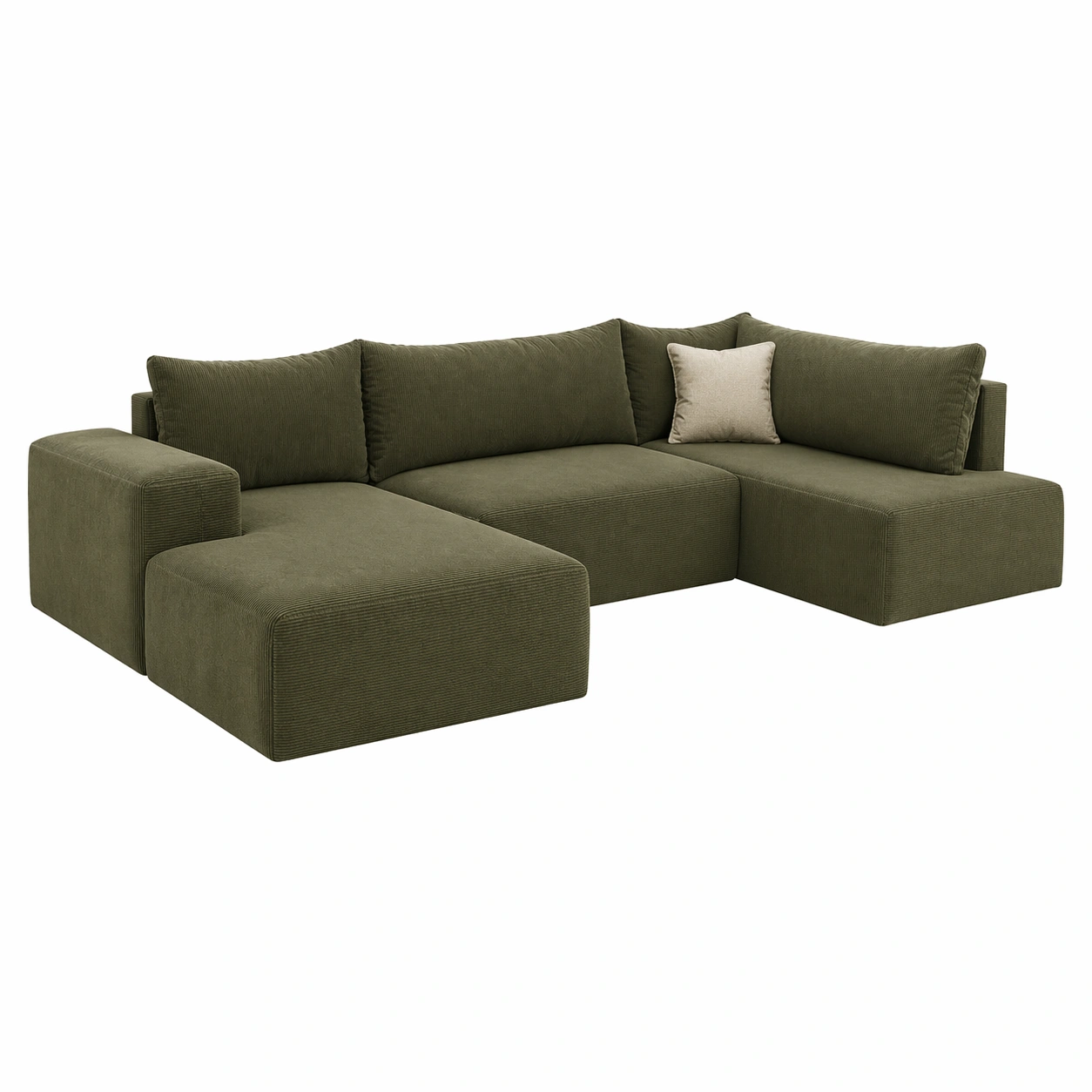 Modernes Ecksofa mit Schlaffunktion und Stauraum Grosses U Form Sofa mit Liegeflaeche fuer Wohnzimmer-movqira
