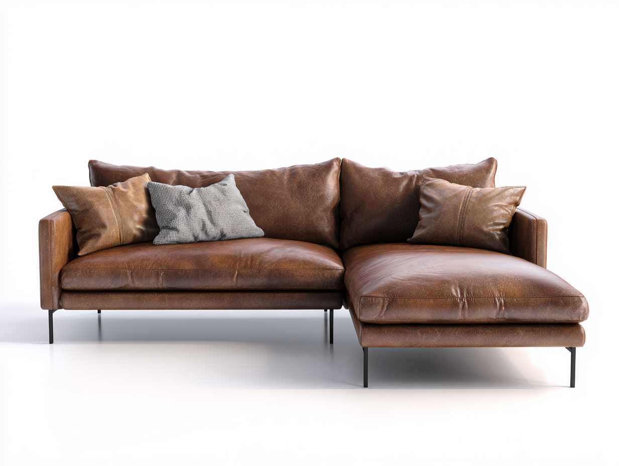 Narożniki-skóra ekologiczna-metal-252 x 162 x 82 cm-brązowy-nowoczesny industrialny-Miviaianest