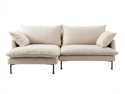 Narożniki-tkanina-metal-236 x 152 x 80 cm-beżowy-nowoczesny minimalistyczny-Miviaianest