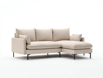 Narożniki-tkanina-metal-238 x 155 x 83 cm-beżowy-nowoczesny minimalistyczny-Miviaianest