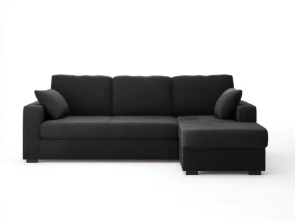 Narożniki-tkanina-drewno-240 x 158 x 84 cm-czarny-nowoczesny minimalistyczny-Miviaianest