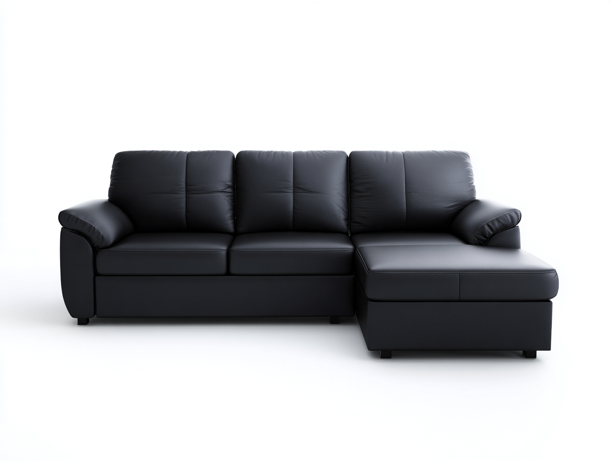 Narożniki-skóra ekologiczna-drewno-254 x 170 x 90 cm-czarny-nowoczesny elegancki-Miviaianest