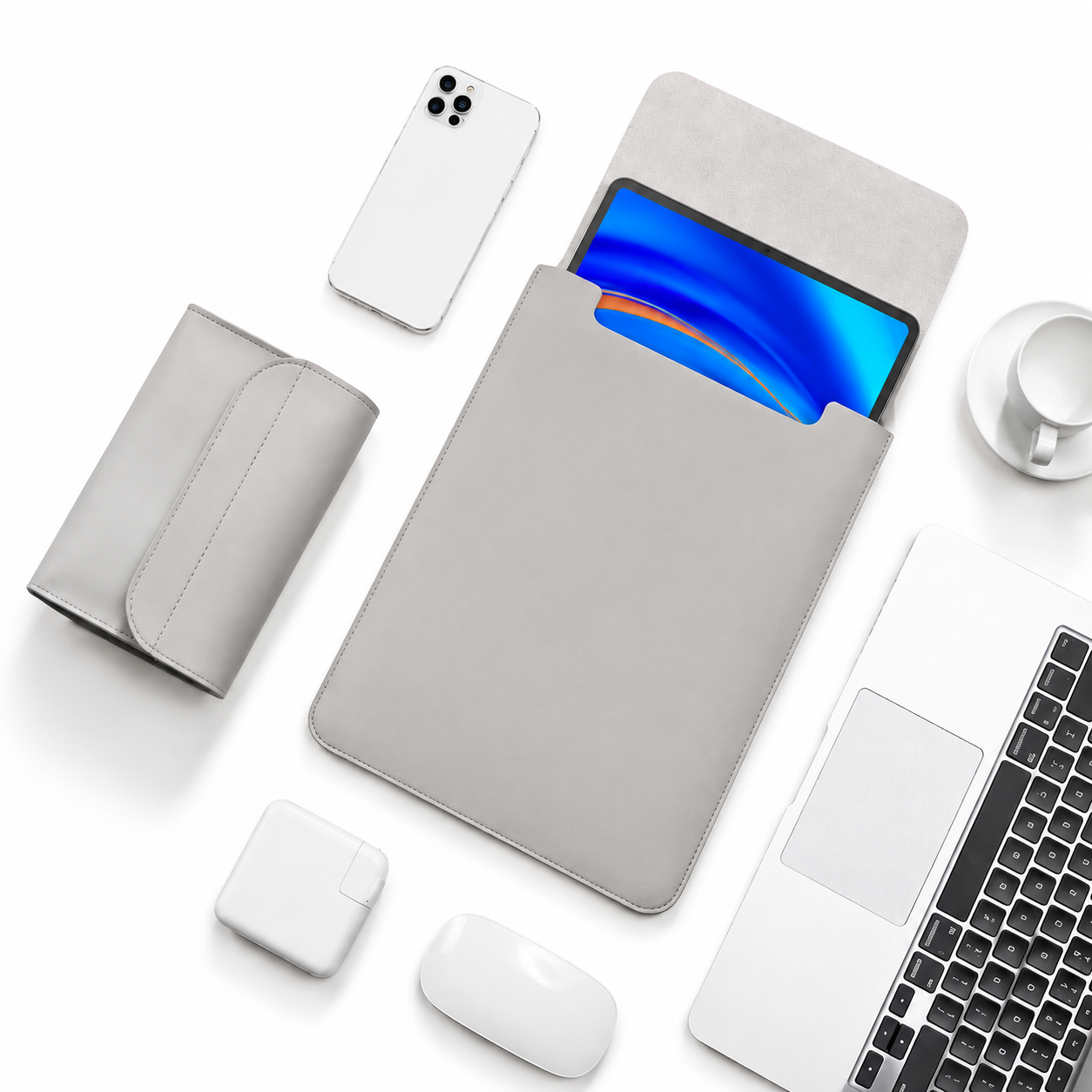 Tablet Carrying Case + Mouse Storage Pouch