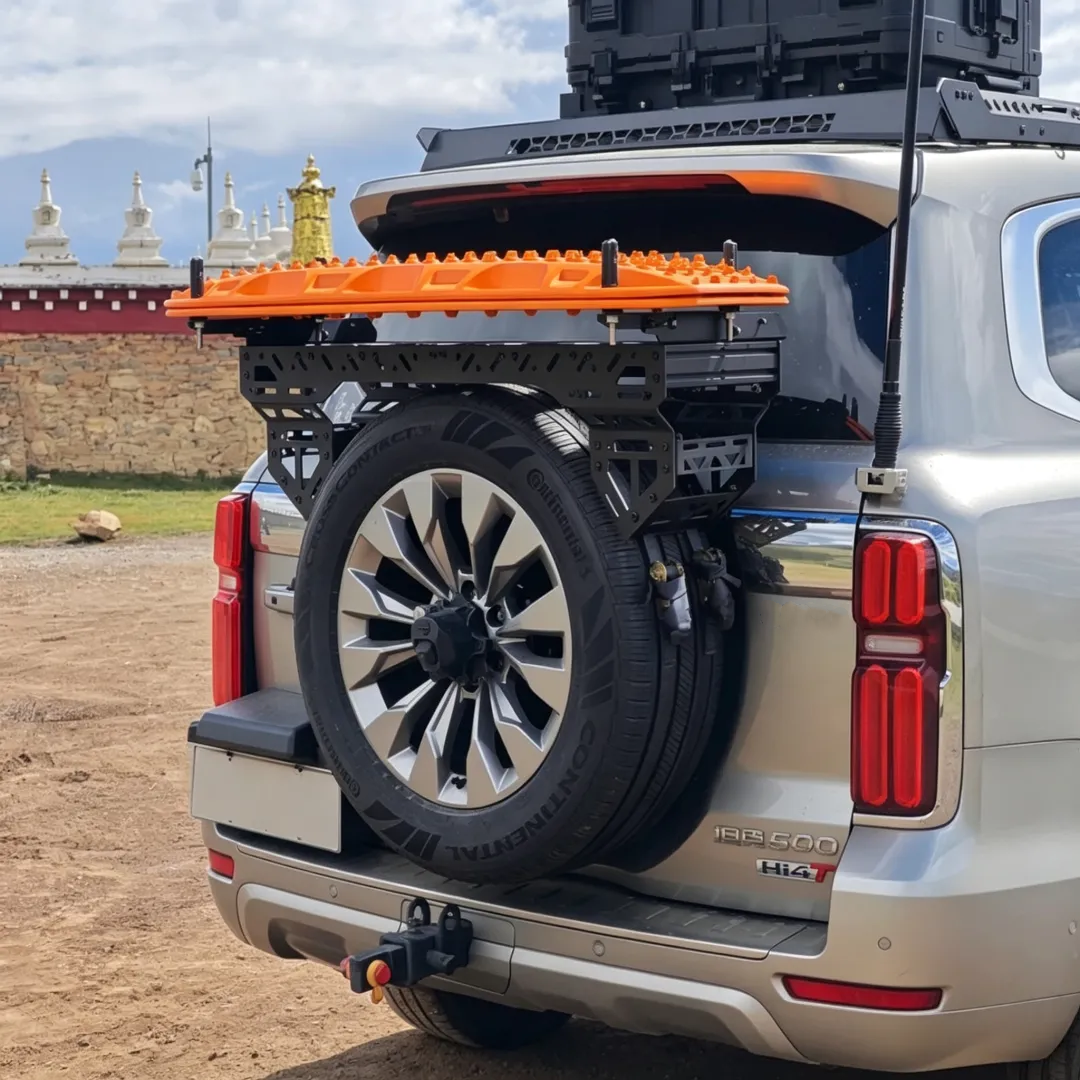 Spare Tire Cargo Rack – Adjustable Aluminum Storage Platform