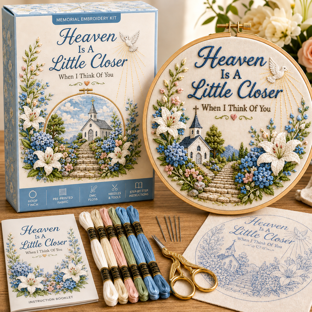 🕊️ Memorial & Remembrance Embroidery Kit