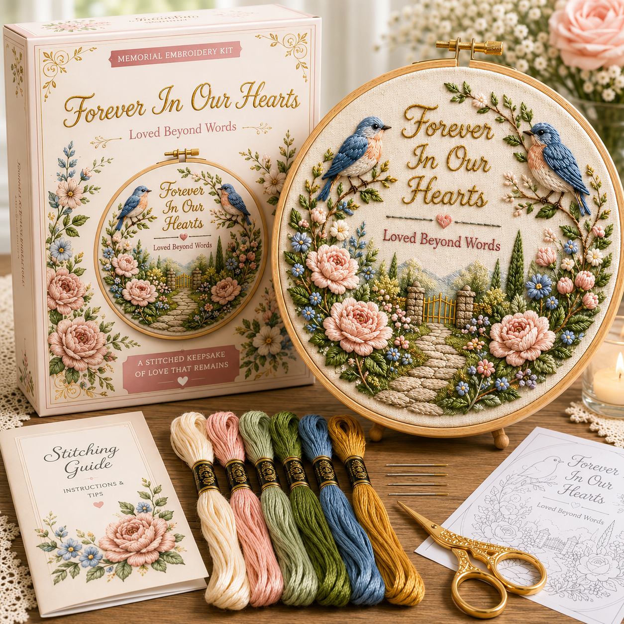 🕊️ Memorial & Remembrance Embroidery Kit