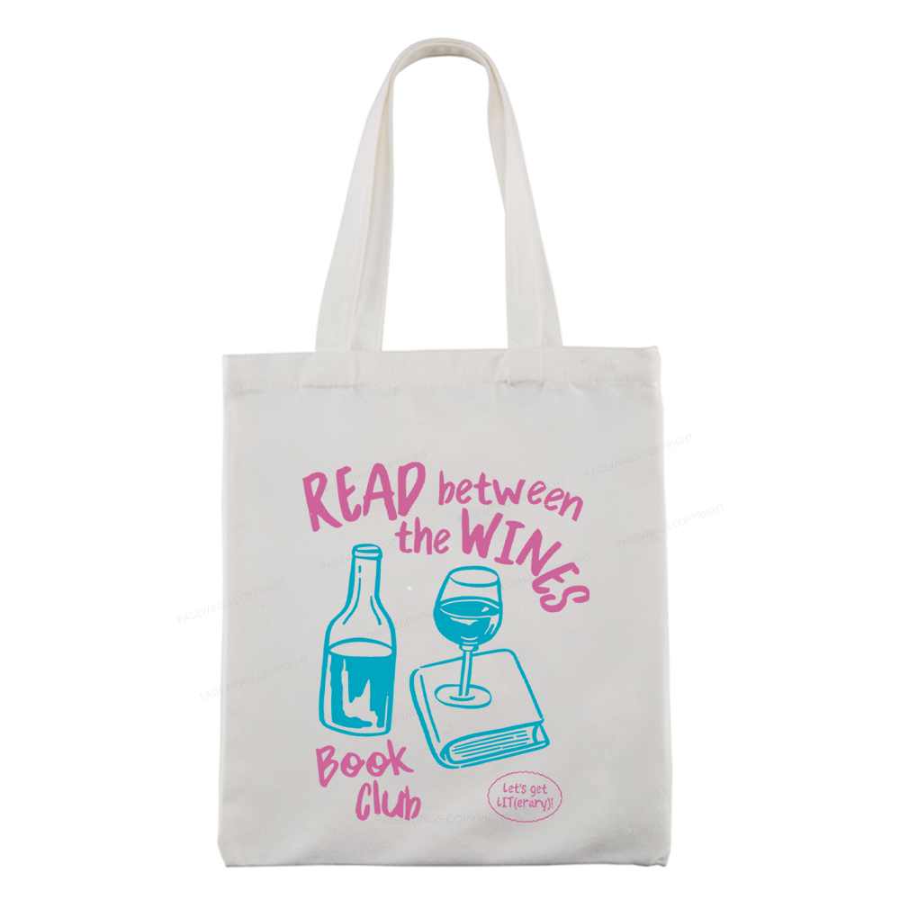 Pagewings Wine Lover Book Club Tote Bag
