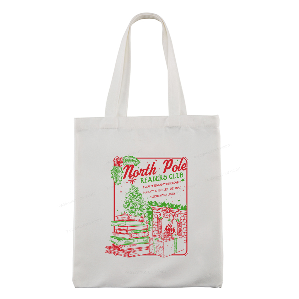 Pagewings Bookish Christmas Tote Bag