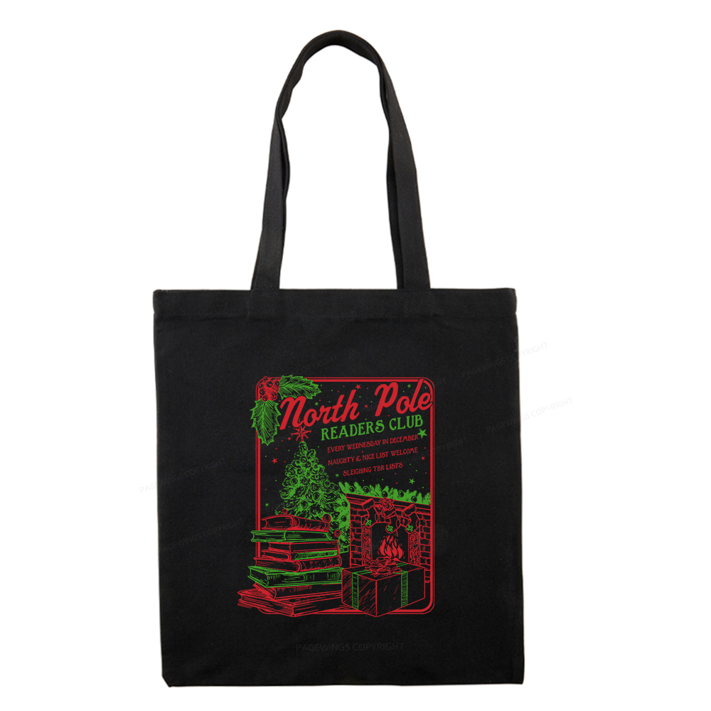Pagewings Bookish Christmas Tote Bag