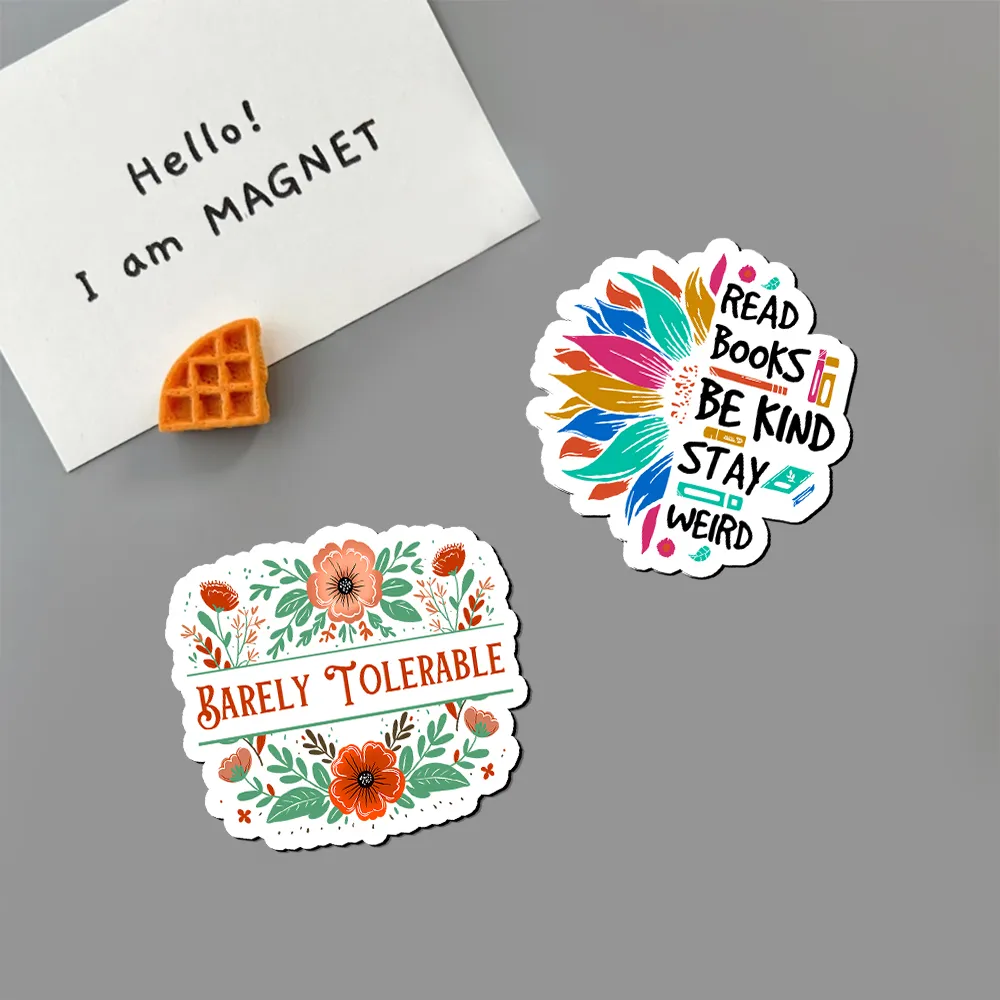 Pagewings Read Books Be Kind Stay Weird on Backpack Fridge Magnet