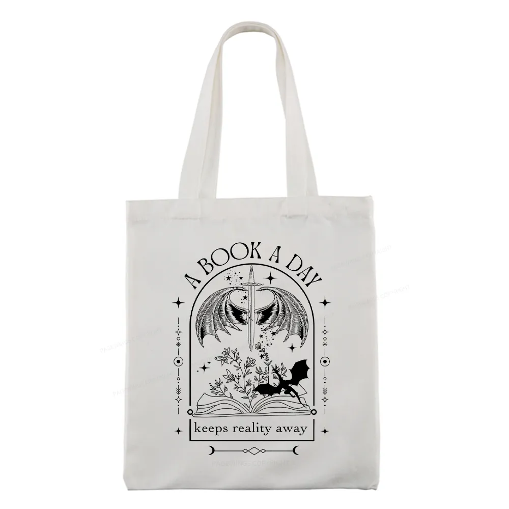 Pagewings A Book a Day Dragon Tote Bag