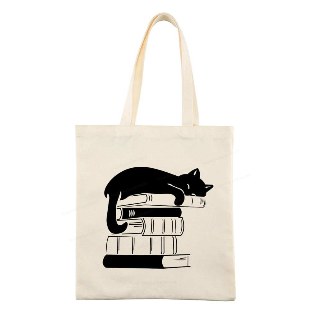 Pagewings Books And Cats Tote Bag